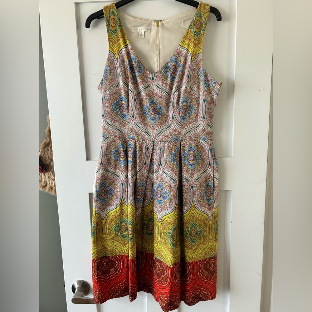 Colorful Patterned Sleeveless Dress
